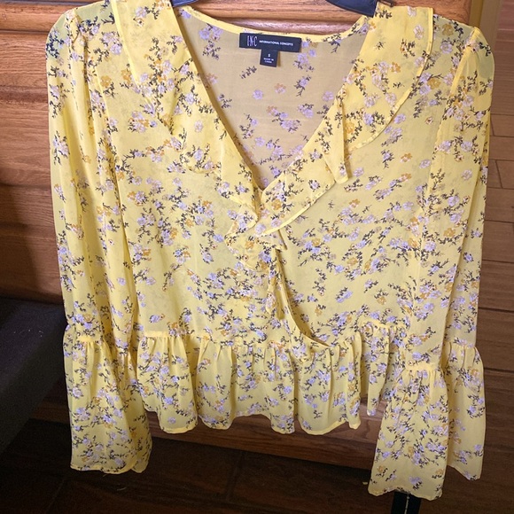 INC sheer floral boho blouse NWT Small Macys - Picture 1 of 9